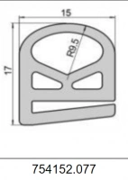 Профиль Е-образный силиконовый 754152.077